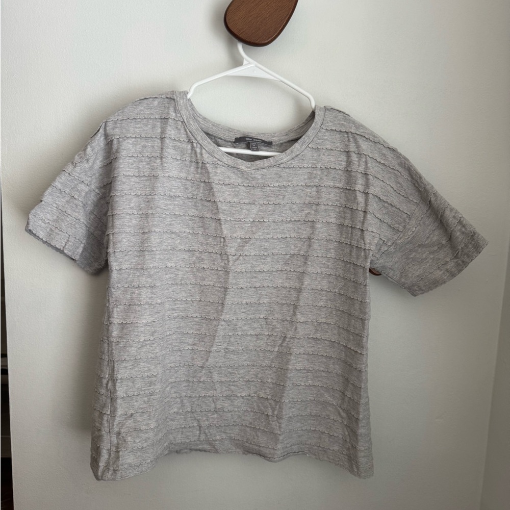 Anthropologie Striped Scallop Shirt